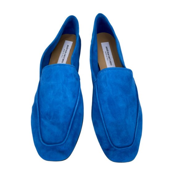 Andrea Carrano Mare Loafers Suede Turquoise Blue NWB - Picture 5 of 6